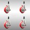 Service Caster 5 Inch 316SS Red Poly Swivel 1-1/8 Inch Expanding Stem Caster Set Brake SCC SCC-SS316EX20S514-PPUB-RED-TLB-118-4 - alternate 1